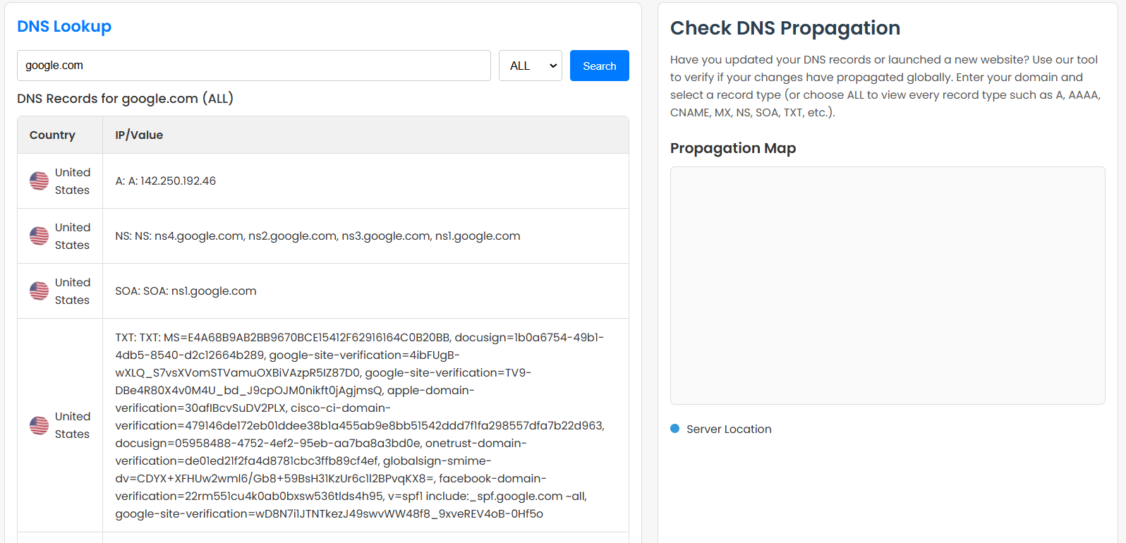 DNS Checker Tool